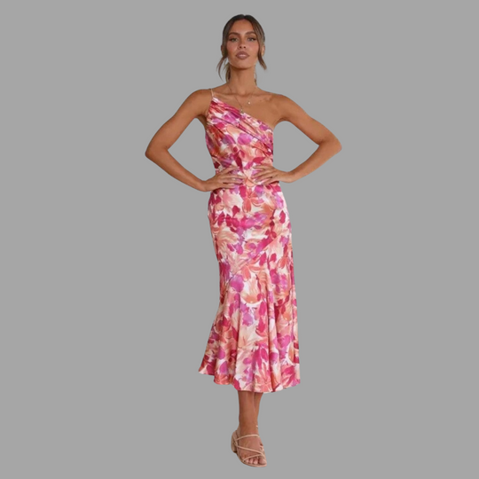 Nivon – Langes Asymmetrisches Kleid