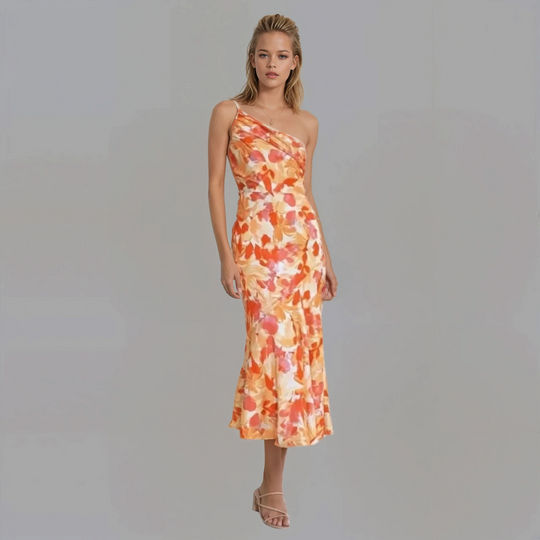 Nivon – Langes Asymmetrisches Kleid