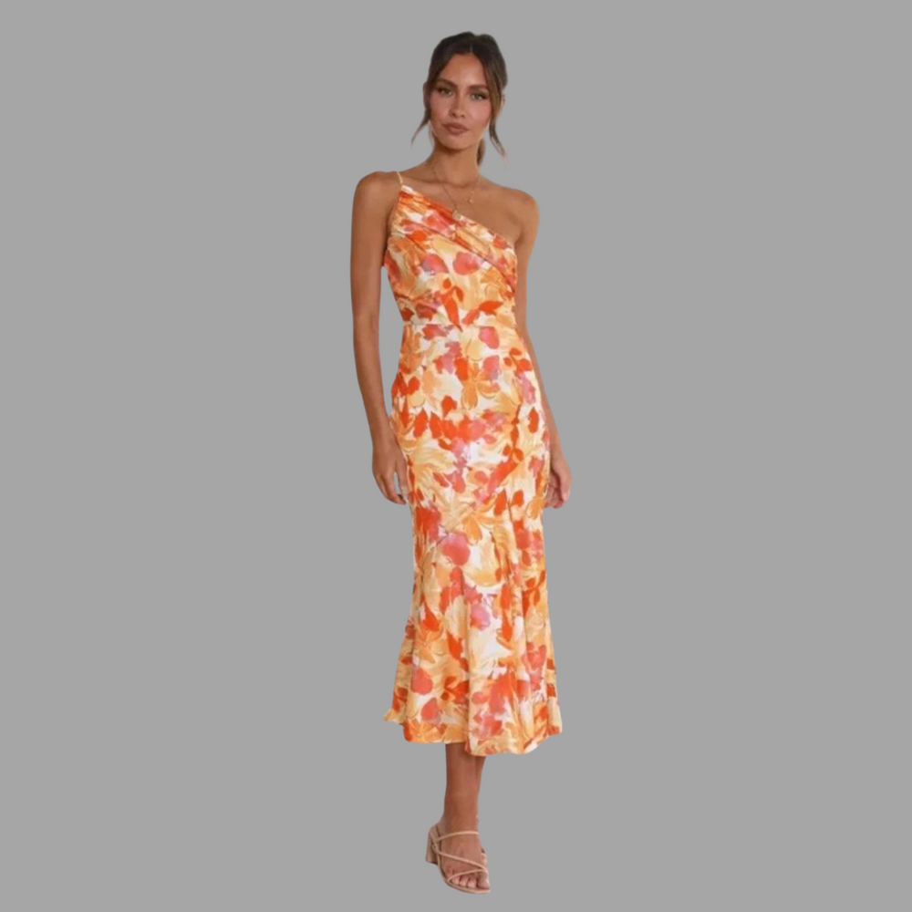 Nivon – Langes Asymmetrisches Kleid