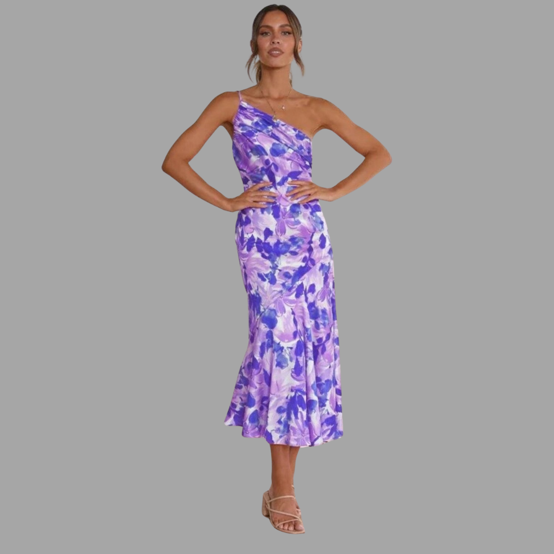 Nivon – Langes Asymmetrisches Kleid