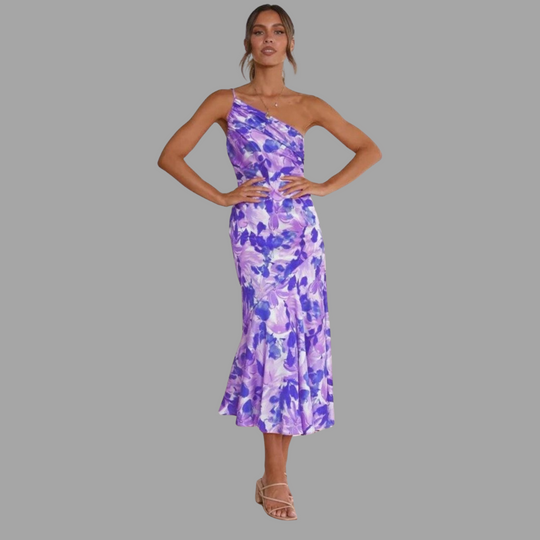Nivon – Langes Asymmetrisches Kleid