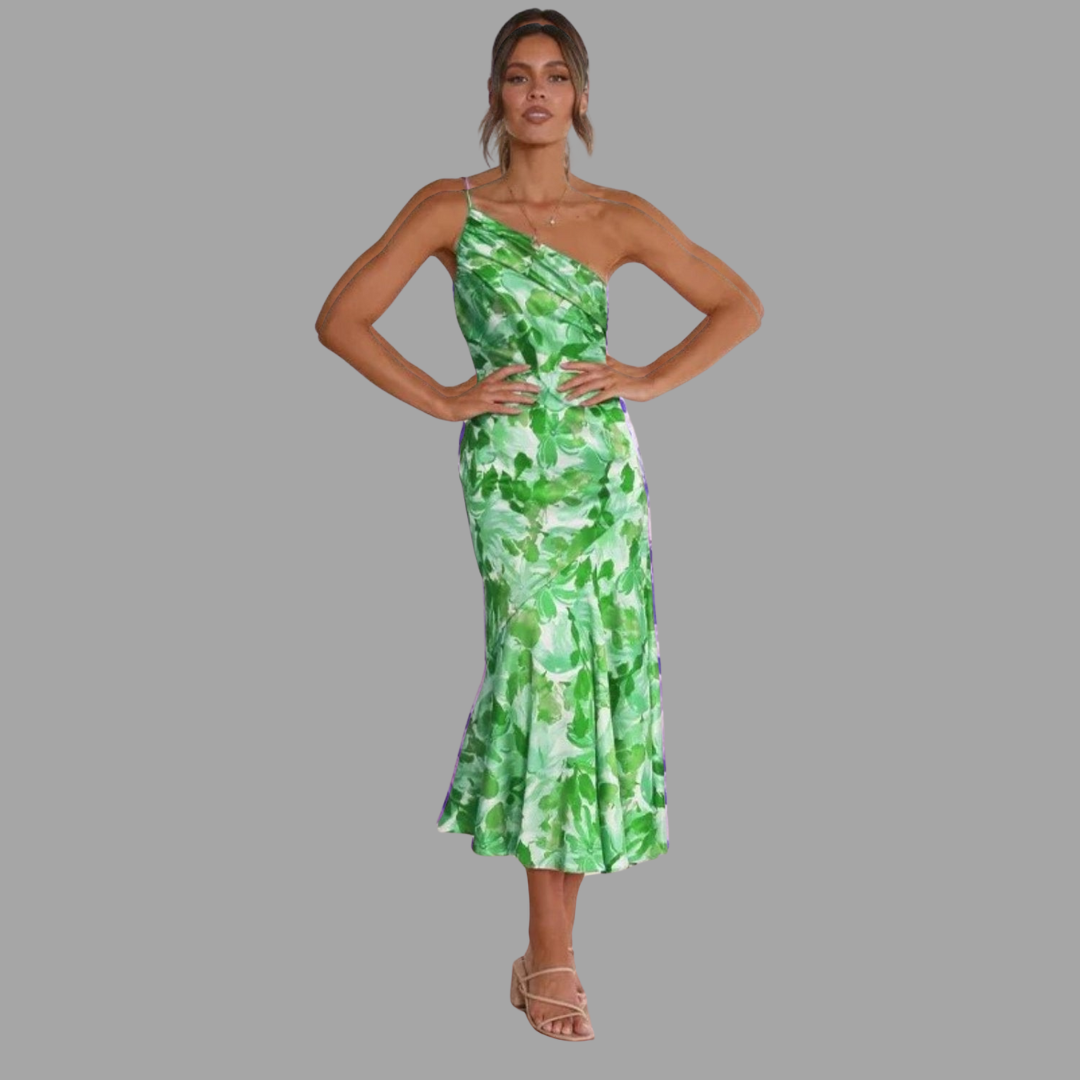 Nivon – Langes Asymmetrisches Kleid