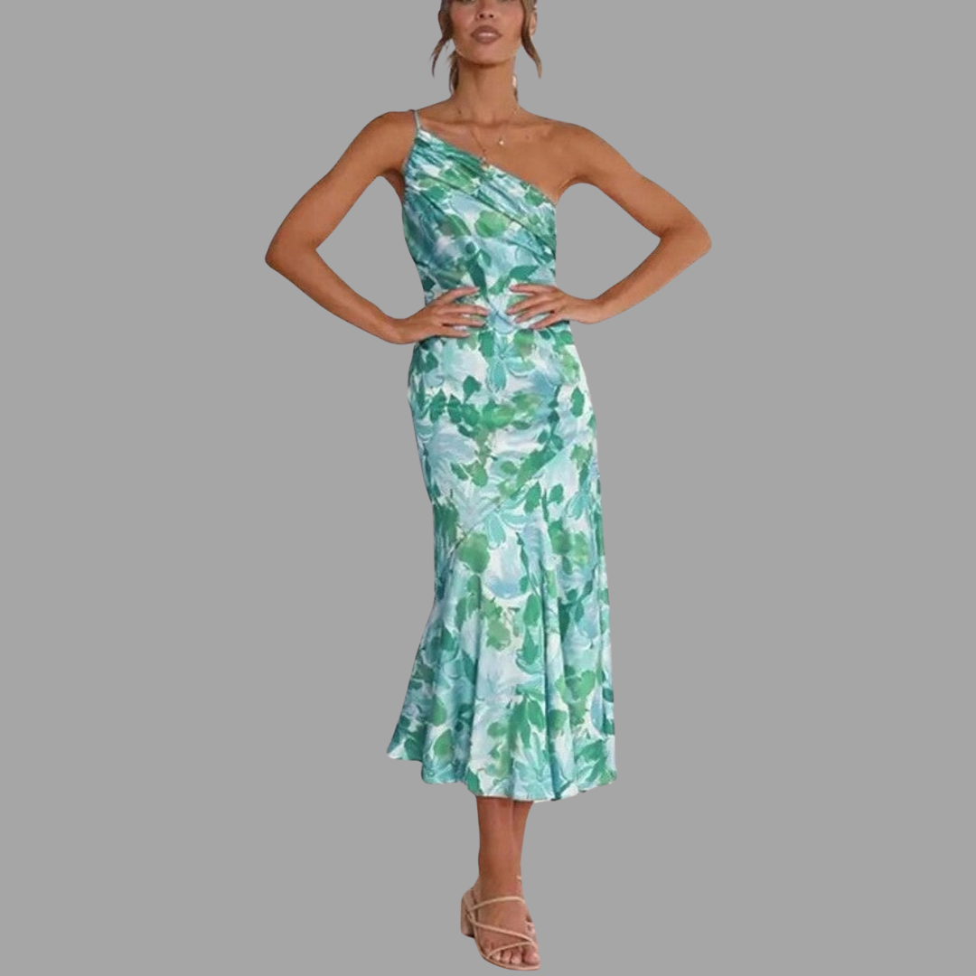 Nivon – Langes Asymmetrisches Kleid