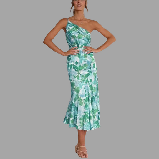 Nivon – Langes Asymmetrisches Kleid