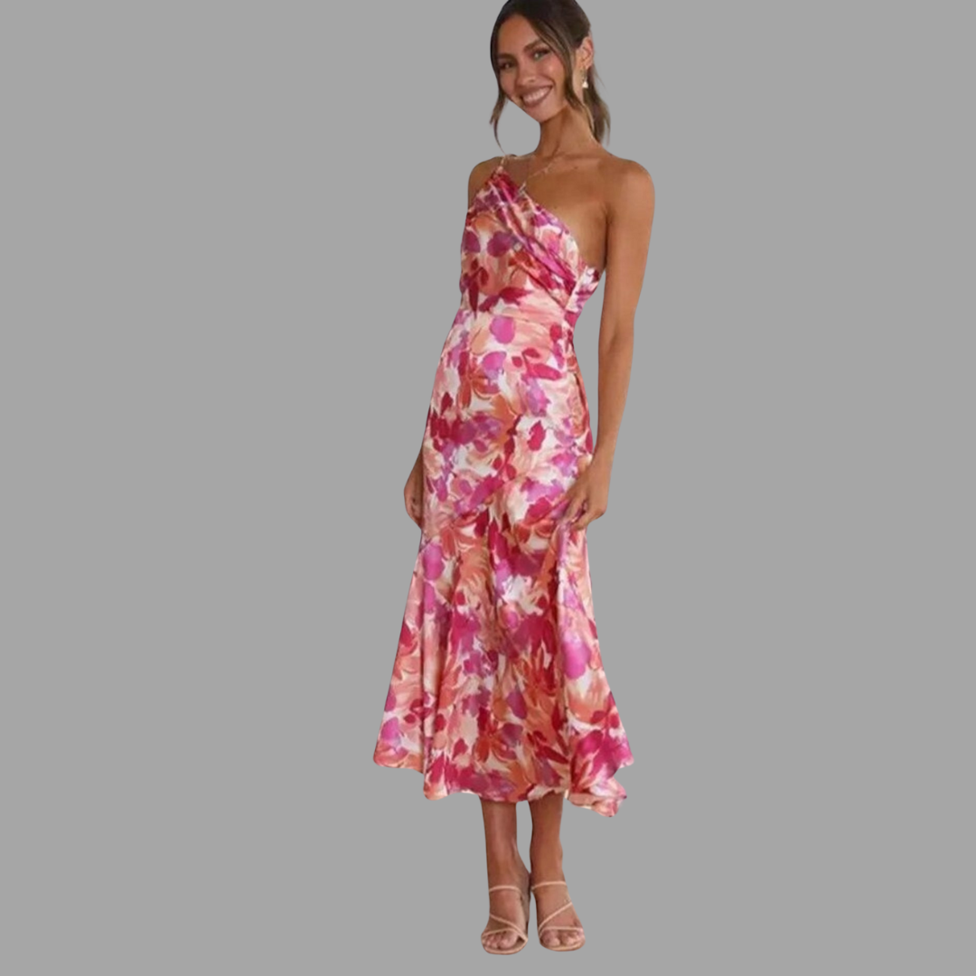 Nivon – Langes Asymmetrisches Kleid