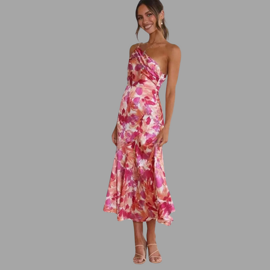 Nivon – Langes Asymmetrisches Kleid