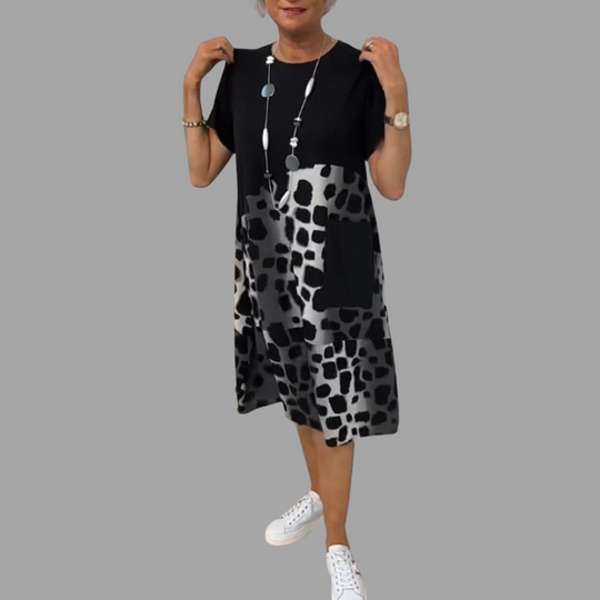 Rura - Stylisches Casual Loose Print Kleid