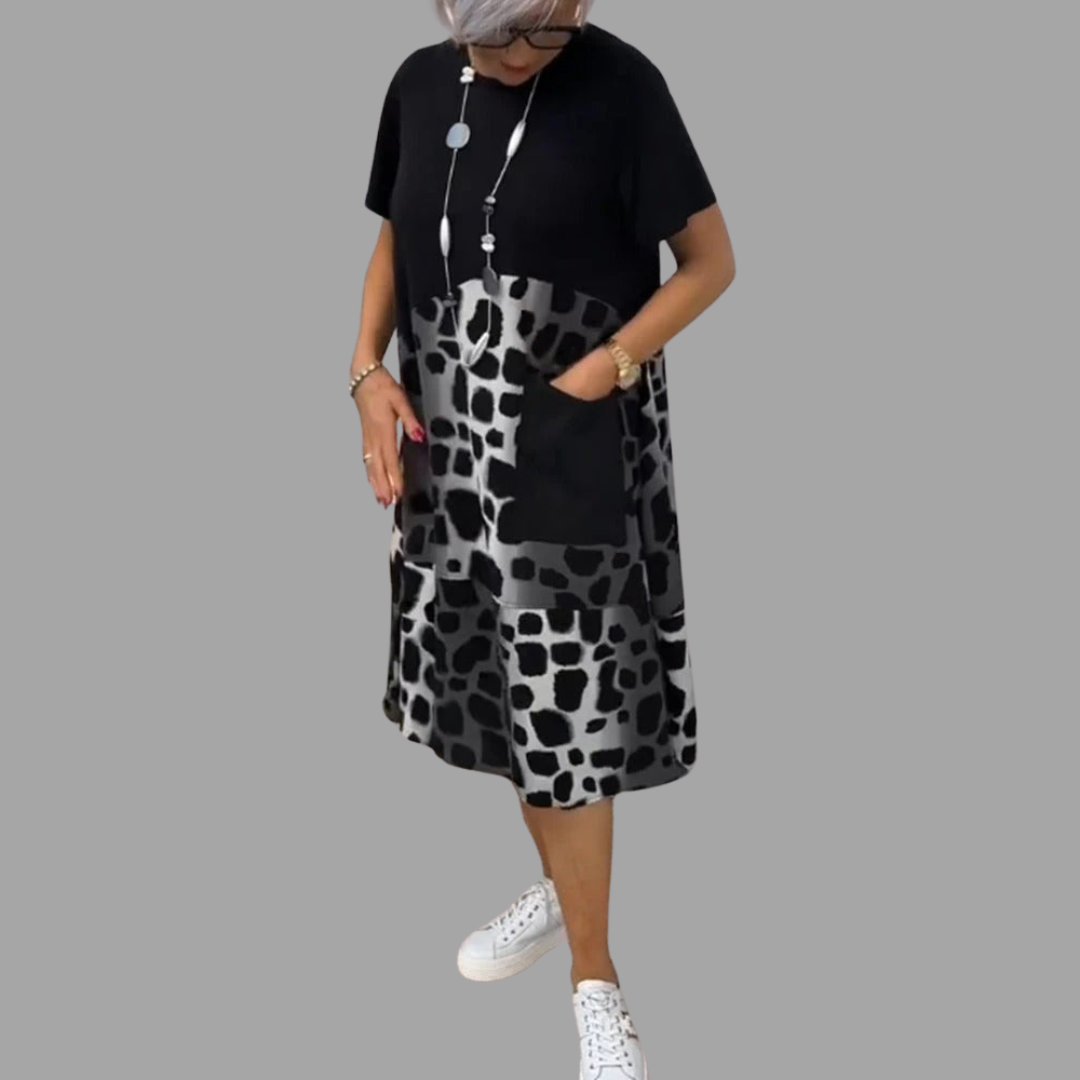 Rura - Stylisches Casual Loose Print Kleid