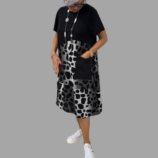 Rura - Stylisches Casual Loose Print Kleid