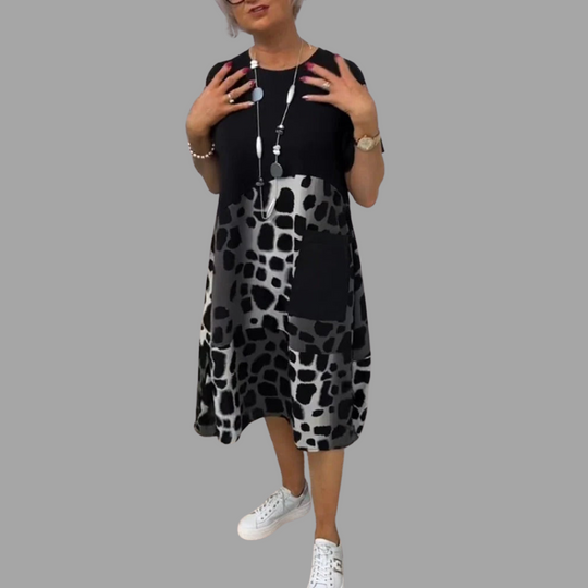 Rura - Stylisches Casual Loose Print Kleid