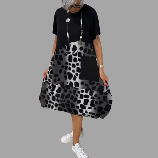 Rura - Stylisches Casual Loose Print Kleid