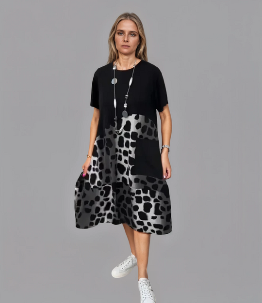 Rura - Stylisches Casual Loose Print Kleid