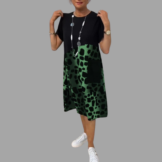 Rura - Stylisches Casual Loose Print Kleid