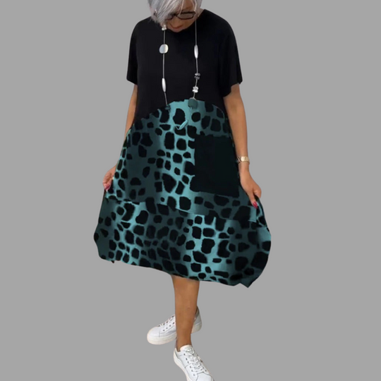 Rura - Stylisches Casual Loose Print Kleid