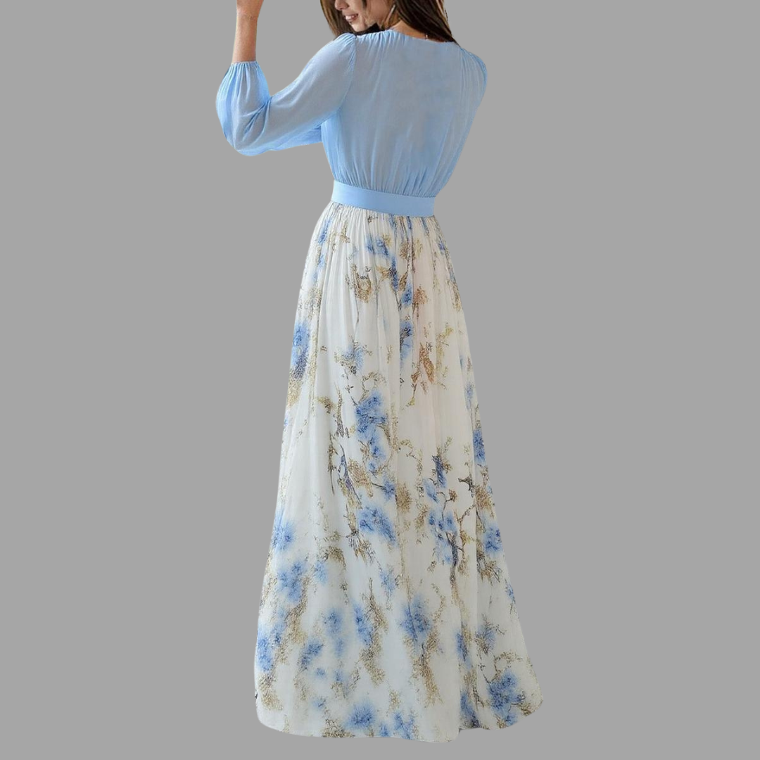 Nikki - Maxikleid mit V-Ausschnitt und atemberaubendem Blumendruck