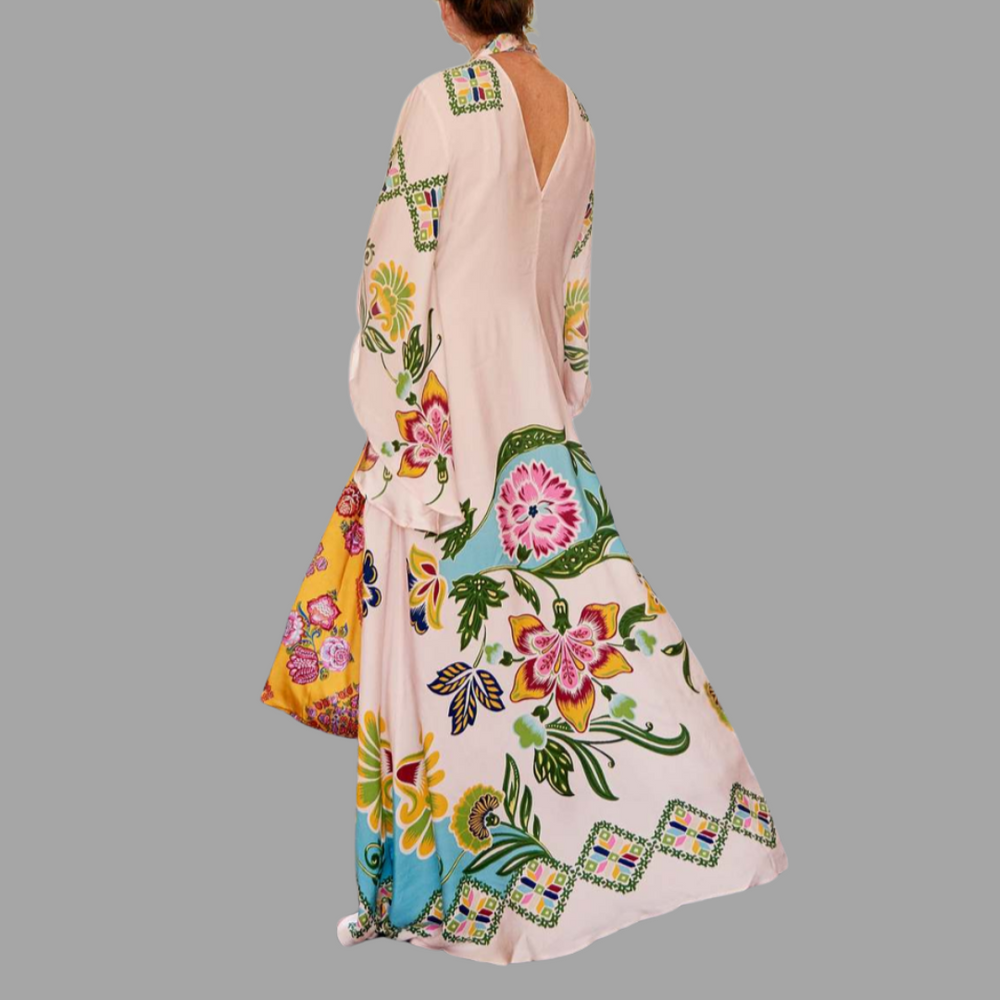 Sunshine - Maxikleid mit Blumenmuster und fließendem Fall